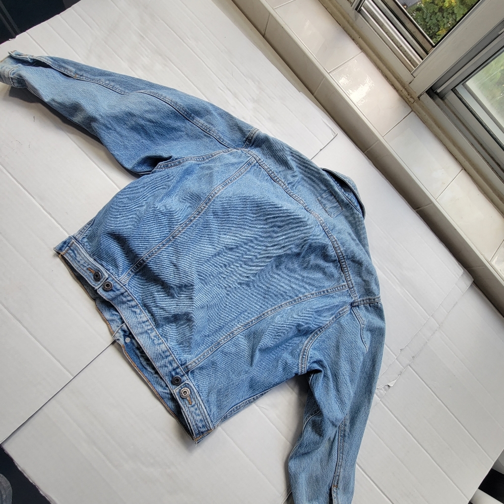 Vintage 90s benetton denim jean jacket women's small - Picture 7 of 10